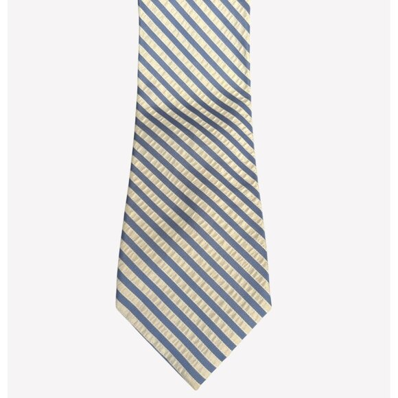 Classic Tommy Hilfiger Preppy Striped Seersucker Coastal Tie Resort New England - Picture 1 of 3